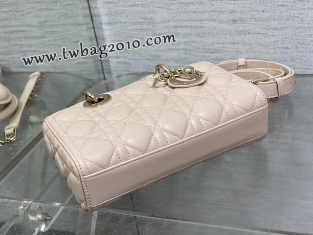 Dior专柜新款迪奥高仿原单D-joy胭脂粉小号手提女包 djfk1741